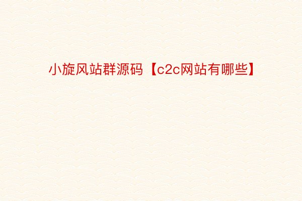 小旋风站群源码【c2c网站有哪些】